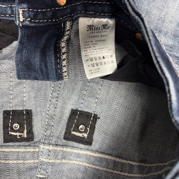 Miss Me Cross Cowprint curvy bootcut jean 27 - Picture 6 of 6